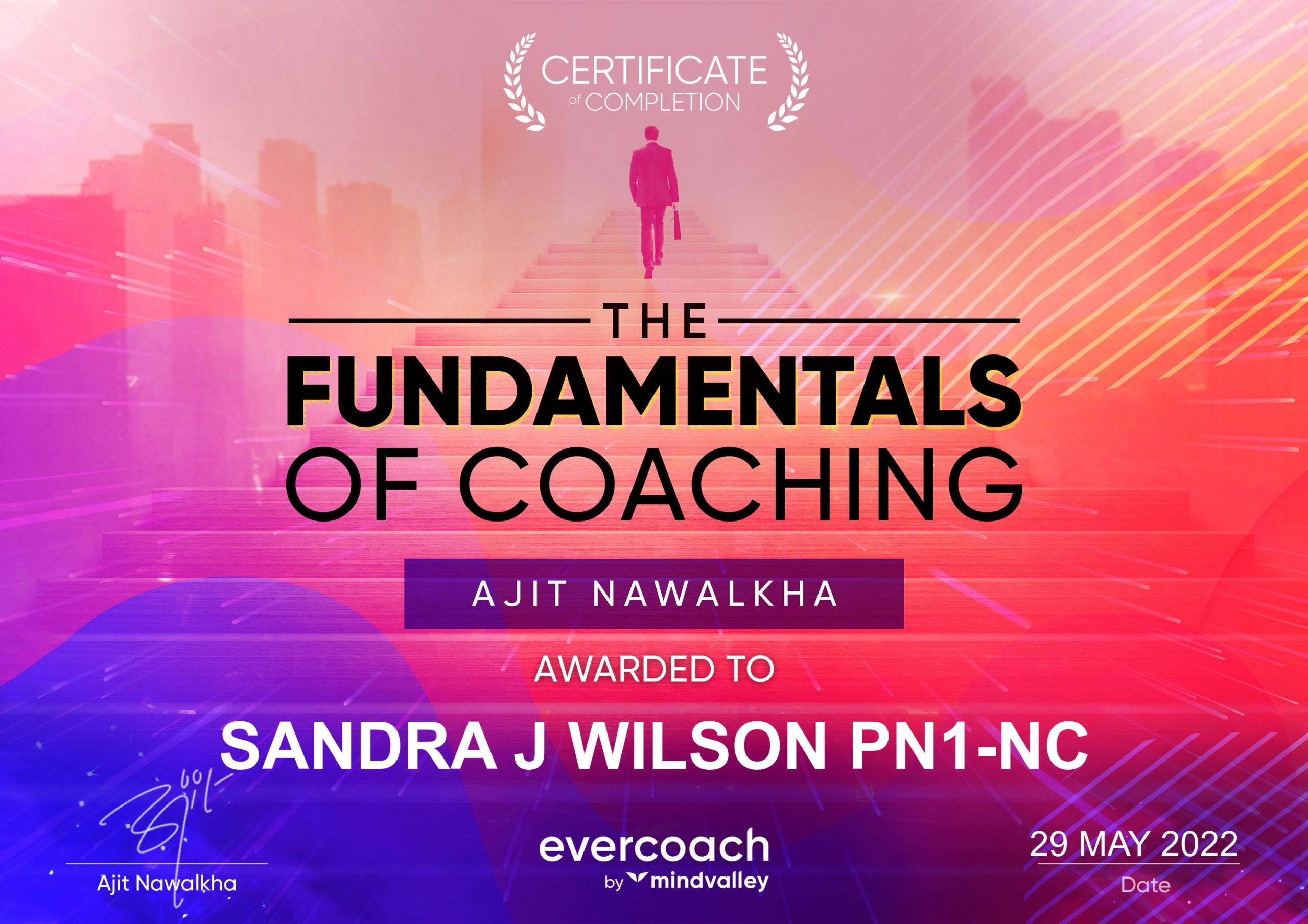 The Fundamentals of Coaching Certificate Sandra J Wilson