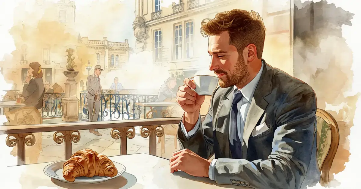 At the cafe in Paris